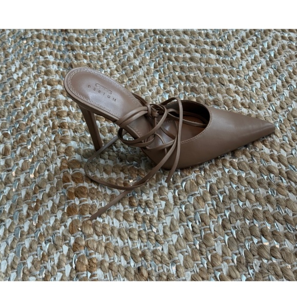 ASOS Design tan ankle tie stilettos - Size 7 (W) - Picture 2 of 8